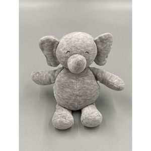 Carters 8” Precious Firsts Gray Elephant Rattle Plush Stuffed Animal No Tag